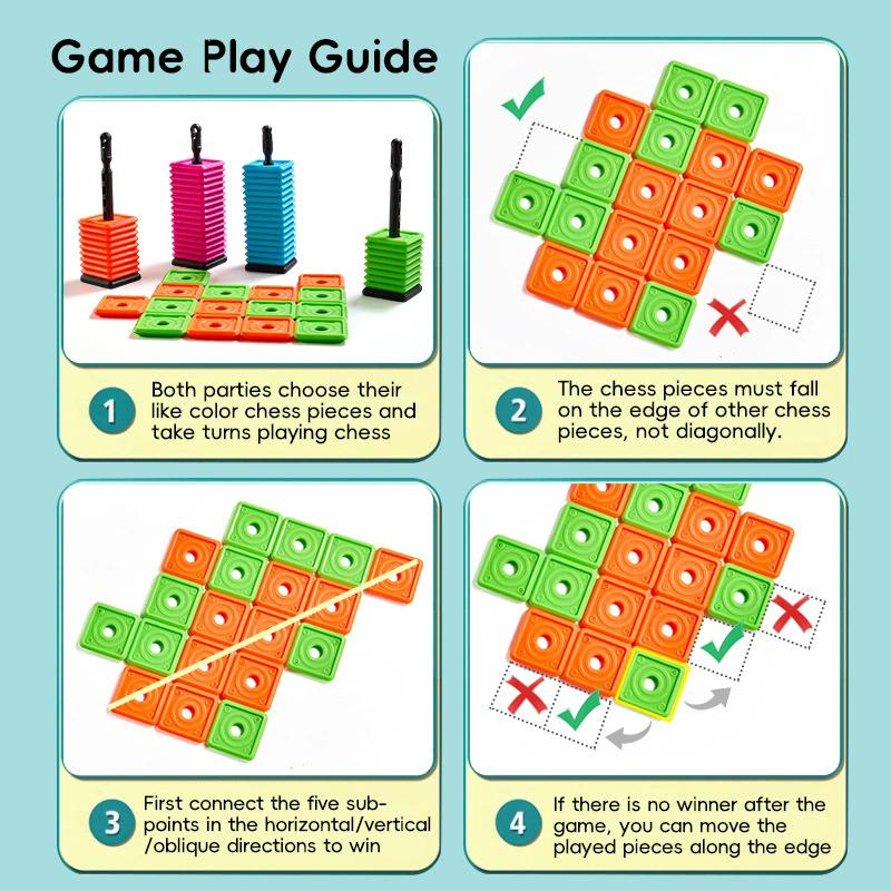 Детская Взрослая Интерактивная Портативная Игра «Пять в ряд», Настольная Цветная Стратегическая Настольная Игра, Семейная Игрушка для Вечеринки