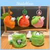 Strawberry Creative Carrot Bamboo Cat Plush Doll Pendant Keychain Gift For