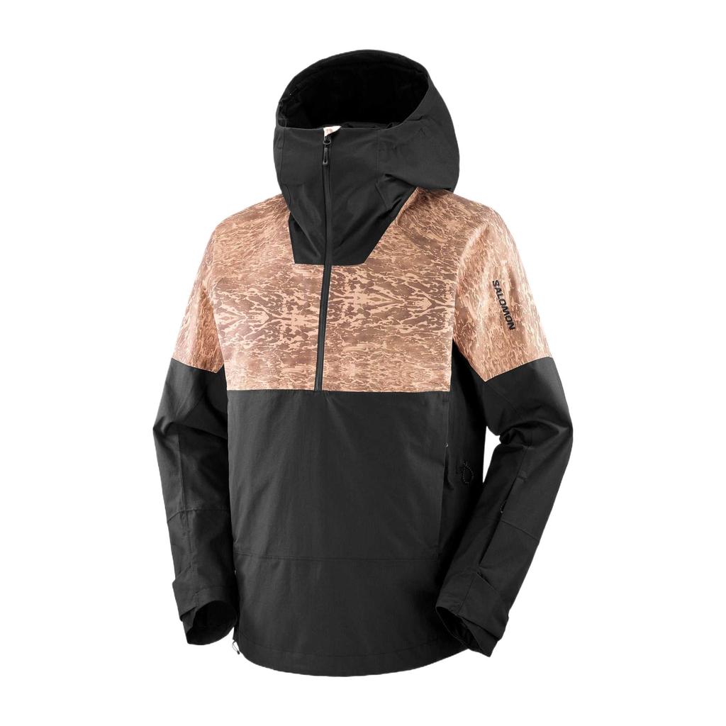 SALOMON Transfer Breathable Comfortable Waterproof Lightweight Long Sleeve Ski Jacket Men Jackets Deep-Black C22734