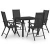 VidaXL 5-Piece Garden Dining Set Table and Outdoor Dining Chairs Patio Furniture 3070649