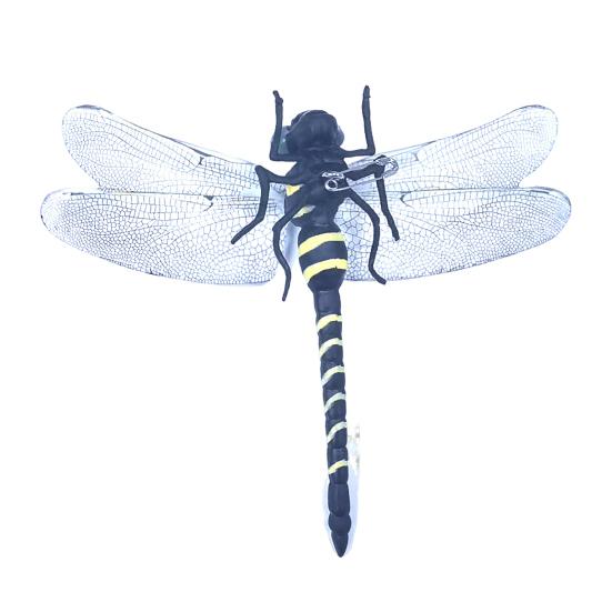 Fake Dragonfly Decoration with Lanyard/Pin Portable Outdoor Camping Gnats Fly Repellent Simulated 3D Dragonfly Model Ornament Kids Educational Toy