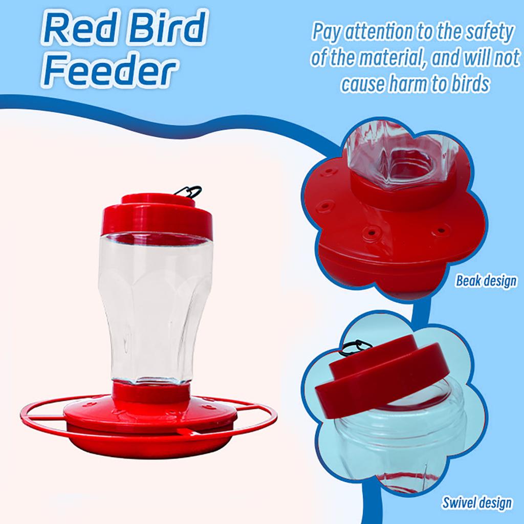 Кормушка для колибри Yousheng, подвесная кормушка для птиц с насестом и защитой от пчел, герметичное отверстие для кормления диких птиц для наружного декора