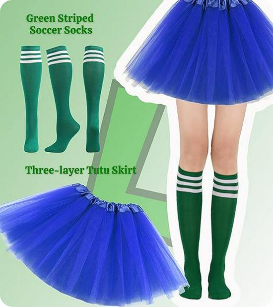 Green Mario Costume Set: Hat, Dress, Gloves, Mustache, Suspenders