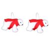 2Pcs Cute Christmas Bear Pendant Animal Simulated Polar Bear White Bear Ornaments  Outdoor