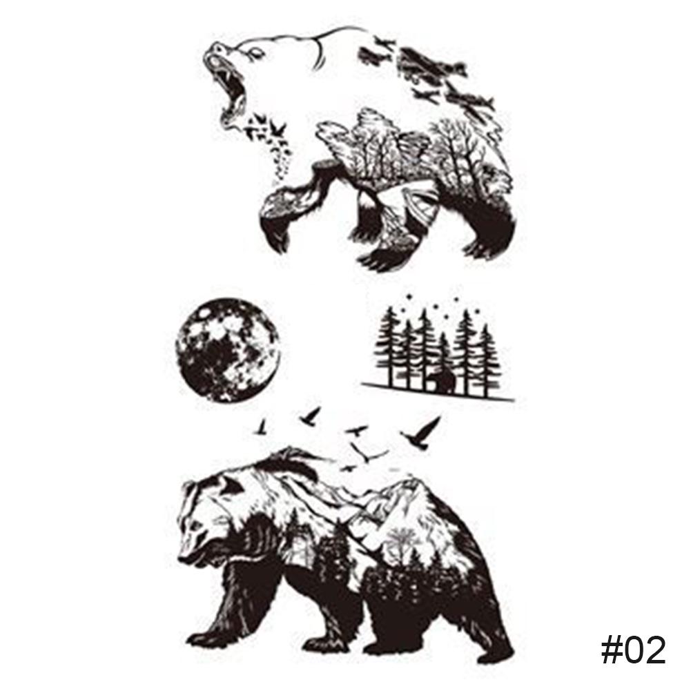 Простые черные маленькие свежие татуировки наклейки водонепроницаемые долговечные татуировки наклейки рука нога грудь боди-арт татуировки наклейки