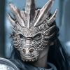 Plastic Dragon Head Mask Full Face Masquerade Mask Punk Halloween Mask  Makeup