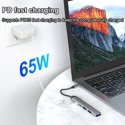 PD 65W C-хаб Type C на USB 3.0 Хаб 5 портов Мульти-разветвитель OTG для Macbook Pro 13 15 Air Pro Компьютер
