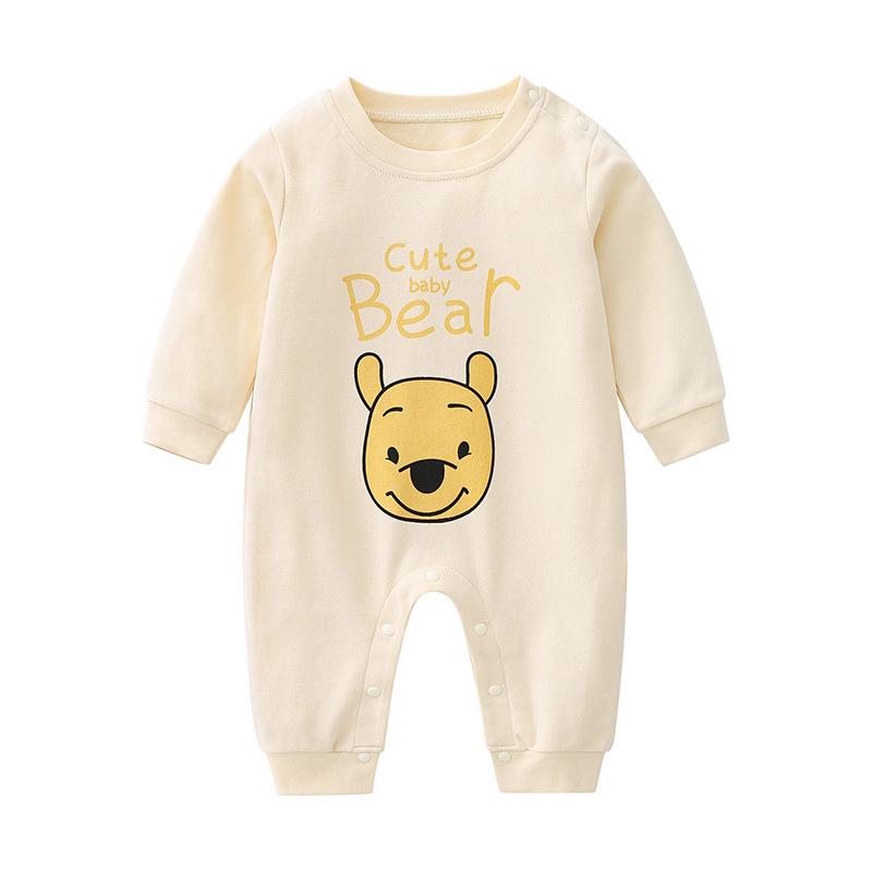 Newborn Cartoon Jumpsuit: Super Cute Pure Cotton Romper for Baby Girls - Spring & Autumn