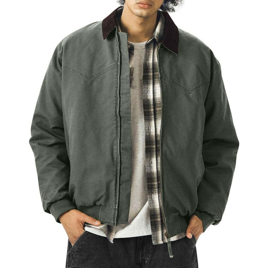 Men's Solid Color Camouflage Outdoor Sports Jacket Men's Pocket Button Casual Jacket