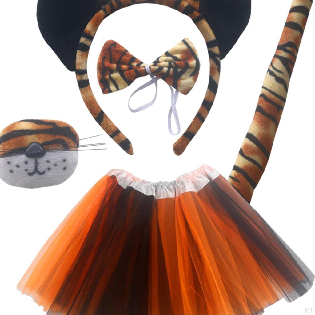 Костюм тигра на Хэллоуин, украшение для косплея, обруч для волос, повязка на голову для сценических представлений, карнавальный год