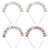 Headdress Zinc Zinc Alloy Merry Christmas Headband Korean Style Hair Hoop Female Jewelry Rhinestone Crown