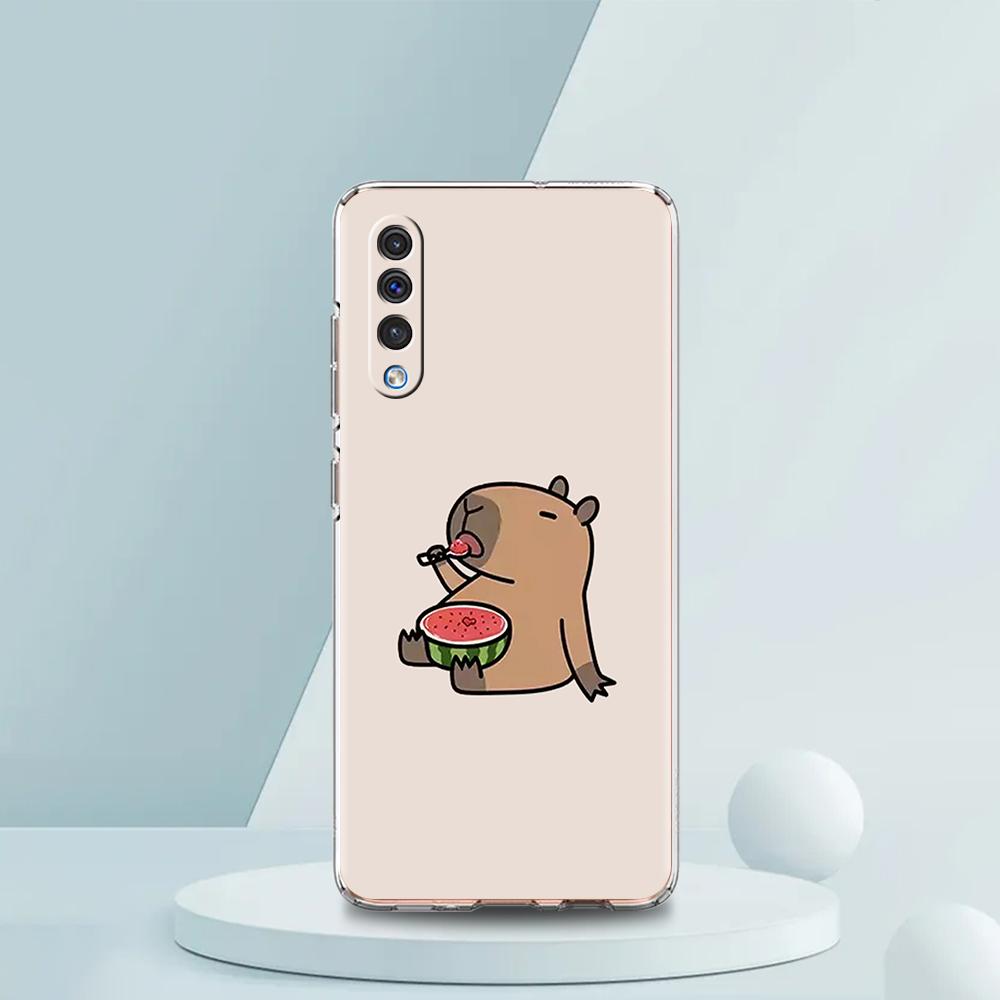 Cute Capybara Phone Case For Samsung A16 A14 A12 A22 A32 5G A34 A42 A52 A54 A50 A70 A72 A30 A40 A20E A10S A02S A04S A06 Cover