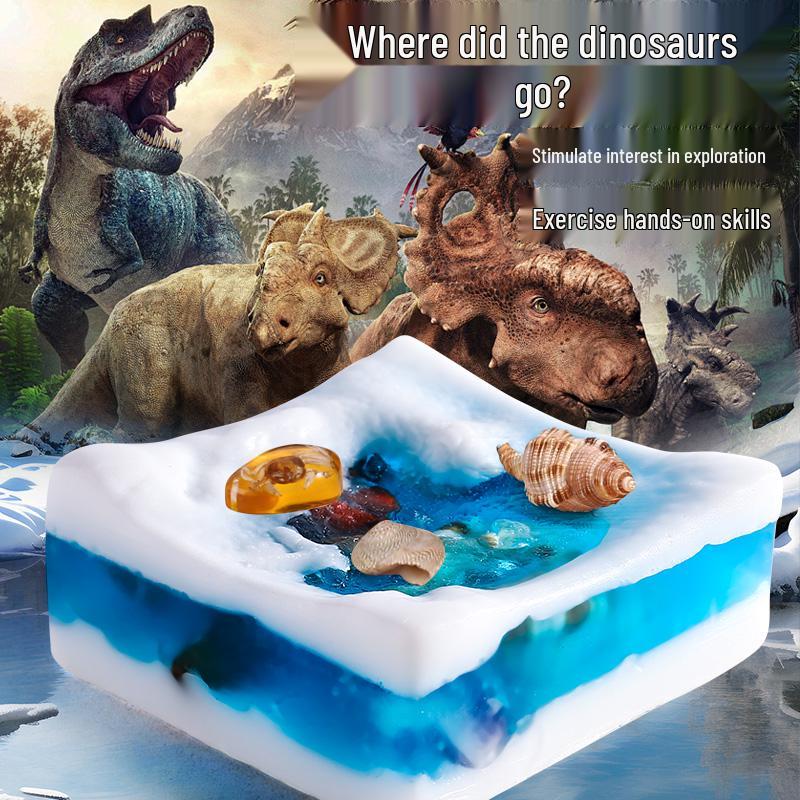 Dinosaurs Soap Blind Box: Gem and Crystal Digging Toy Gift for Kids