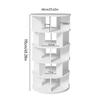 Shoe Rack Rotatable Angle White Finish Round 5 Tiers Stable Base Large Capacity Wooden Shoes Storage Stand Home