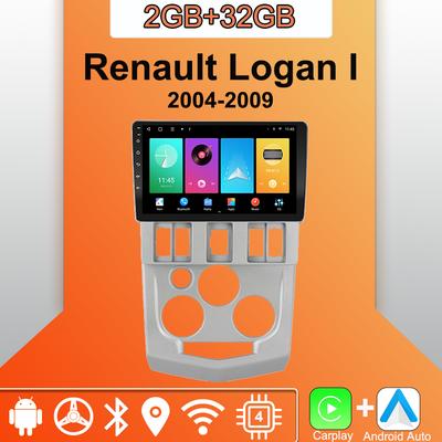 Android Carplay автомобильное радио для Renault Logan I 2004-2009 мультимедийный проигрыватель головное устройство стерео GPS навигация BT WIFI 2+32 ГБ