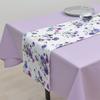 STYLE Decor Table Runner, Laminated, Waterproof, Nordic Style, 100cm, Wipeable, Floral Print, Blue Pansy, W2701000