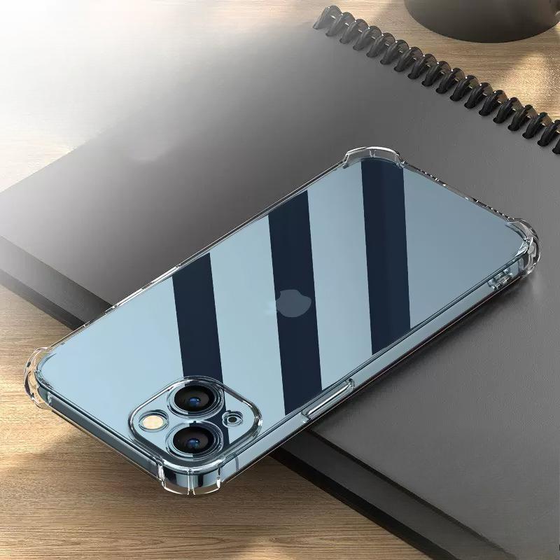 Чехол для мобильного телефона Apple 16 iPhone 15 Apple 14 Promax Four Corner Airbag Anti-fall 13 Прозрачный 12 Мягкий чехол
