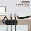 1pc Silicone USB Cable Organizer Cable Winder Desktop Tidy Management 5 Clips Cable Holder for Mouse Headphone Wire Organizer 7 Colors