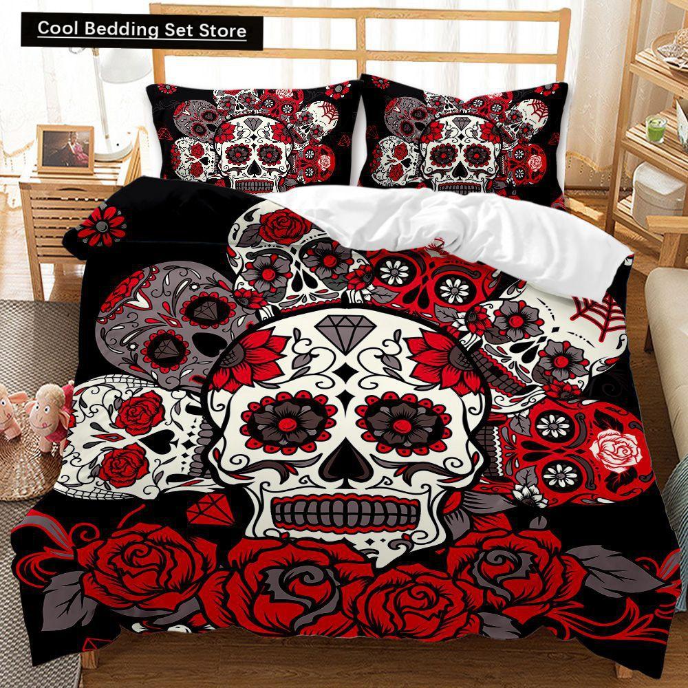Sexy Beauty Skeleton Girl Bedding Set 3d Duvet Cover Polyester Comforter Cover Twin Queen King Single Size Luxury Fashion Gift