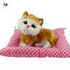 Lovely Simulation Animal Doll Plush Sleeping Cats Toy with Sound Kids Toy Birthday Gift Doll Decorat