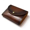 Gradation Compact Wallet MIRA Leather Genuine Leather Made In Japan Small Wallet Trifold Hand-dyed QUATTRO/Tochigi Men's Women's (Canelé Brown)