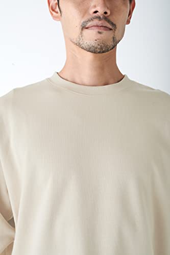 Amazon Essentials Men's Wide Fit Crew Neck Sweatshirt (formerly WHOLEPERSON), Beige, Size M