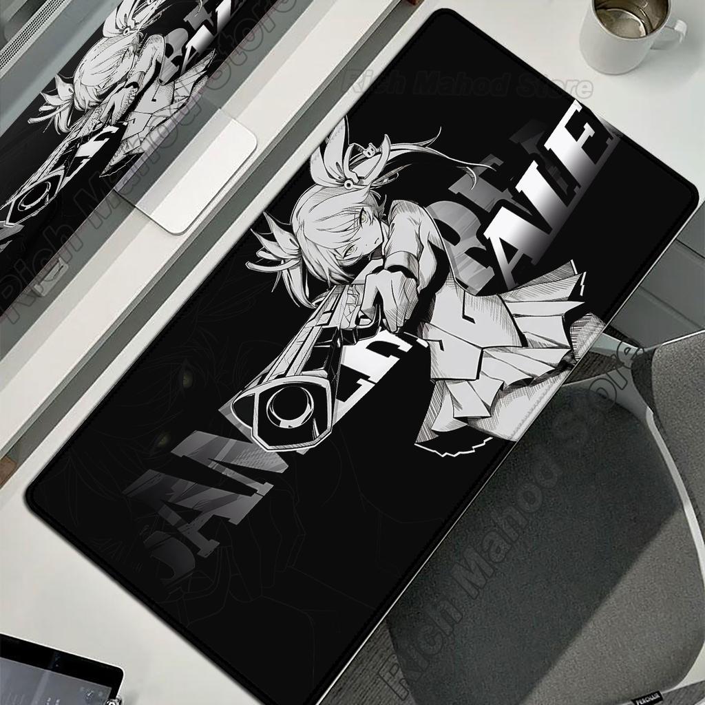 Black White Skeleton Sword Girls Mouse Mat XL Aesthetics Mouse Pad Gaming Laptop Table Mat Office  accessories Pc Cabinet Carpet
