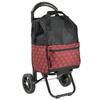 Shopping Cart Shopping Carrier Shopping Cart 2 Wheels Shopping Leisure Foldable Height Adjustable VALENTINO VISCANI Men's KBN15186-09 Black/Red
