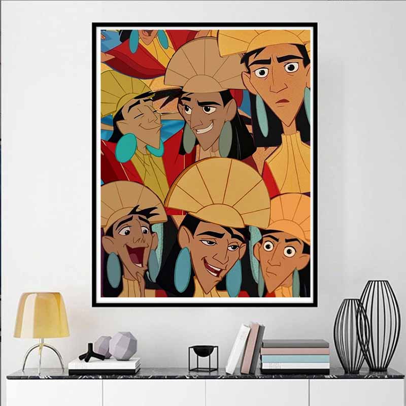 Disney Diamond Painting Kusdes Face Changing Show Illustration Cute Cartoon Cross Stitch Complete Set Creation Sewing Mosaic 5D DIY Home Decor