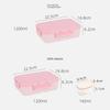 Plastic Bento Lunch Box Leak-Proof Lunchable Snack Containers  School Kids Office Worker