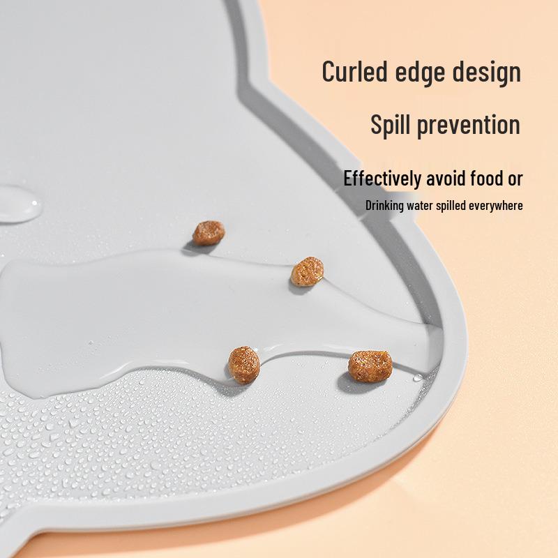 Силиконовый обеденный коврик для домашних животных - Нескользящий, Водонепроницаемый, Защита от проливания, Легко моющийся, для кошек и собак