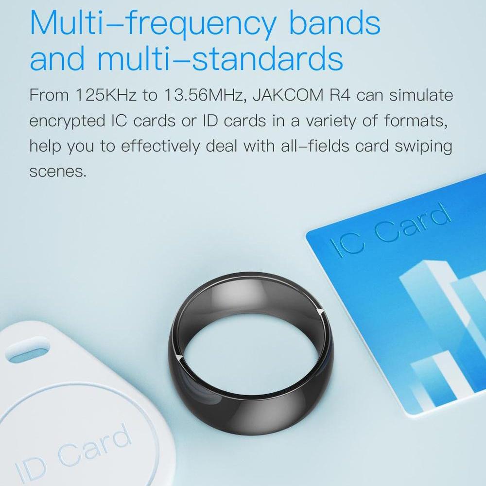 Jackcom R4 Смарт-кольцо Носимое устройство NFC Волшебное кольцо Водонепроницаемое кольцо для здоровья Мужчины Женщины Ювелирные изделия для телефона IOS Android Черное кольцо