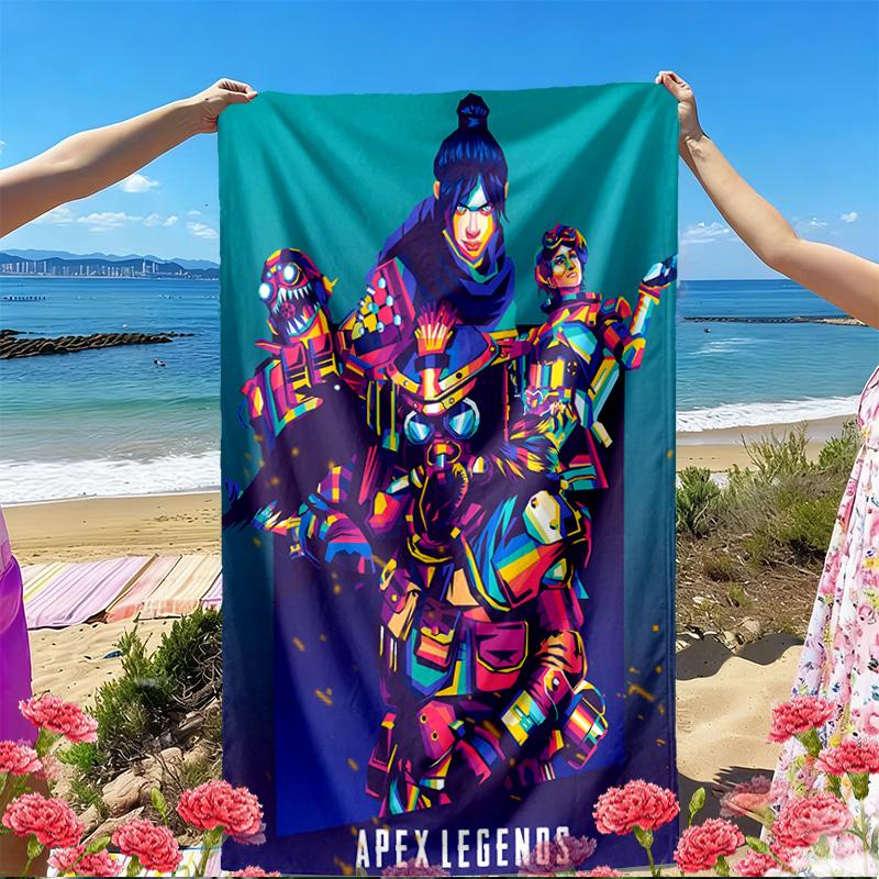 Apex Legends Print Beach Towel, Versatile Lightweight Absorbent Beach Towel for Pool Surf Yoga Bathroom, Perfect Birthday Holiday Gift