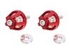 KITACO Union Bar End Caps (Red) for Monkey 125 (JB02/JB03/JB05), 1 Set (Left and Right), Part Number 506-1300220