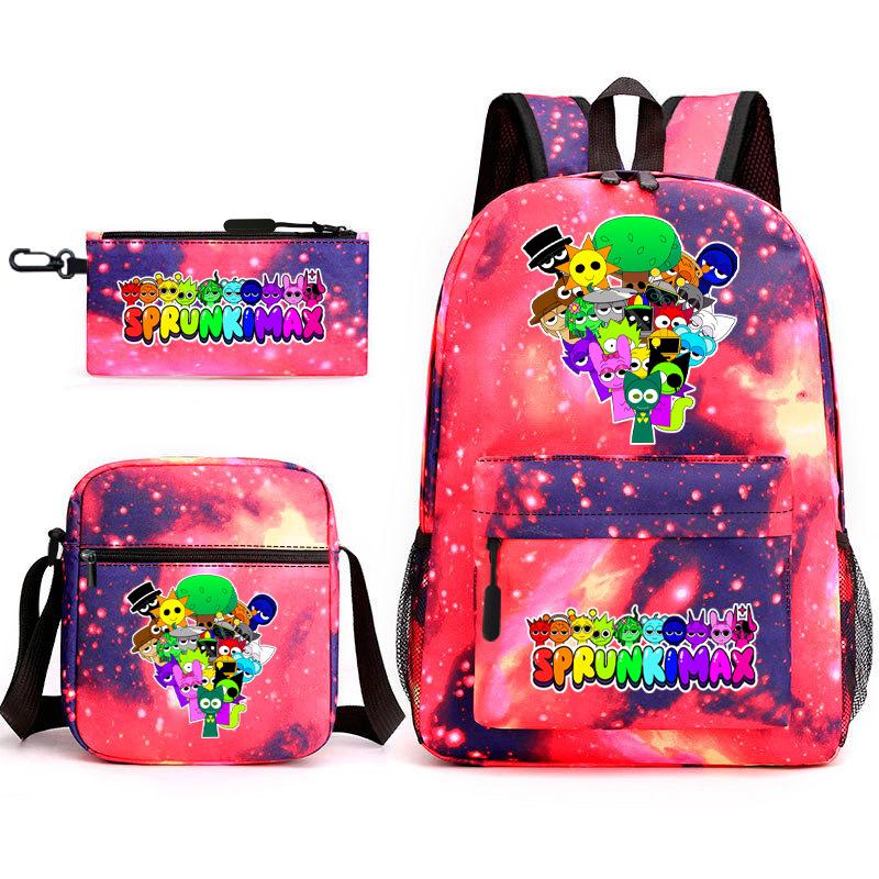 Rhythm Box Peripheral Elementary School Bag Starry Sky Backpack Three-piece Set