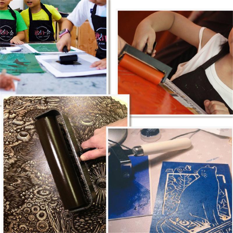 2/10 см резиновый валик профессиональный жесткий печатный валик для штамповки строительный инструмент художественный ремесло краска декоративный инструмент аксессуары