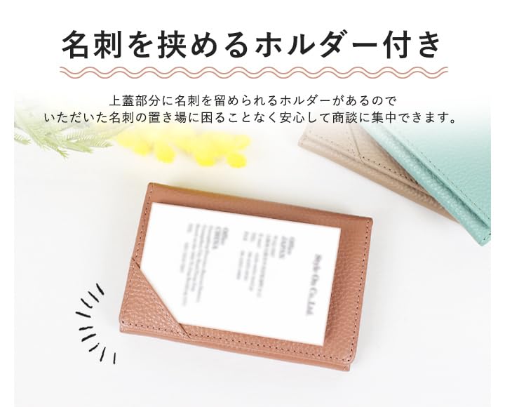 Визитница Lizdays для визиток известных брендов, большой кожаный футляр с тонким дизайном, розовый x для женщин, кожа, вместимость, разделители, (Золотой лосось)