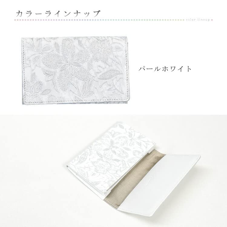 Сделано в Японии Arukan натуральная кожа итальянская коровья кожа тиснение визитница чехол для карт цветочный узор Claire лаванда [F-LIFE] 3455-323#73