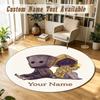 Little Nightmares Six Mono Personalized Round Rug Support Custom Name, Soft Home Decor Mat