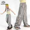 Ban Du Xian Girls' Trendy Summer Breathable Cargo Sports Pants