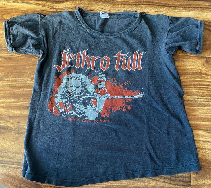 Ремейк футболки Jethro Tull Базовая черная футболка Ретро футболка 90-х Подарочная футболка NH20239 Унисекс футболка