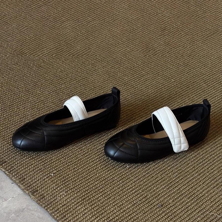 Модная ретро обувь на плоской подошве для женщин Весна и Осень 2025 Новые туфли Мэри Джейн с круглым носком Женская французская повседневная спортивная обувь для женщин