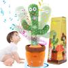JISON21 Cactus Toy Recording Dancing Cactus Adjustable Volume Talking Plush Moving Cactus Talking Cactus DancingRecordingSingingLED Lighting Dancing