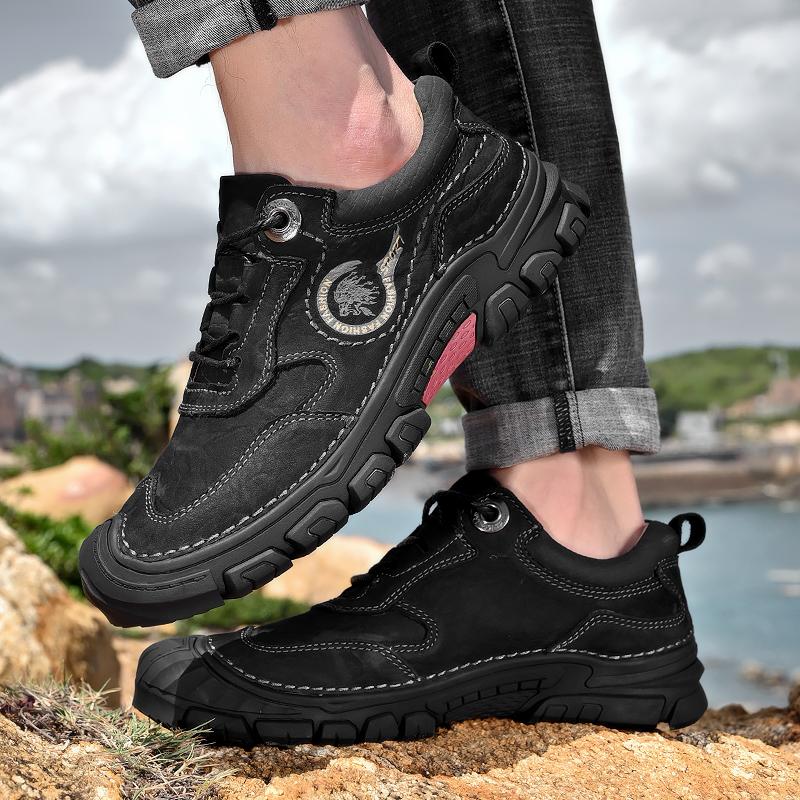 Мужская водонепроницаемая походная обувь, дорожная обувь, осенняя обувь для активного отдыха, нескользящая одежда, кроссовки, мужские, со шнуровкой, походная обувь для скалолазания, спортивная обувь для мужчин