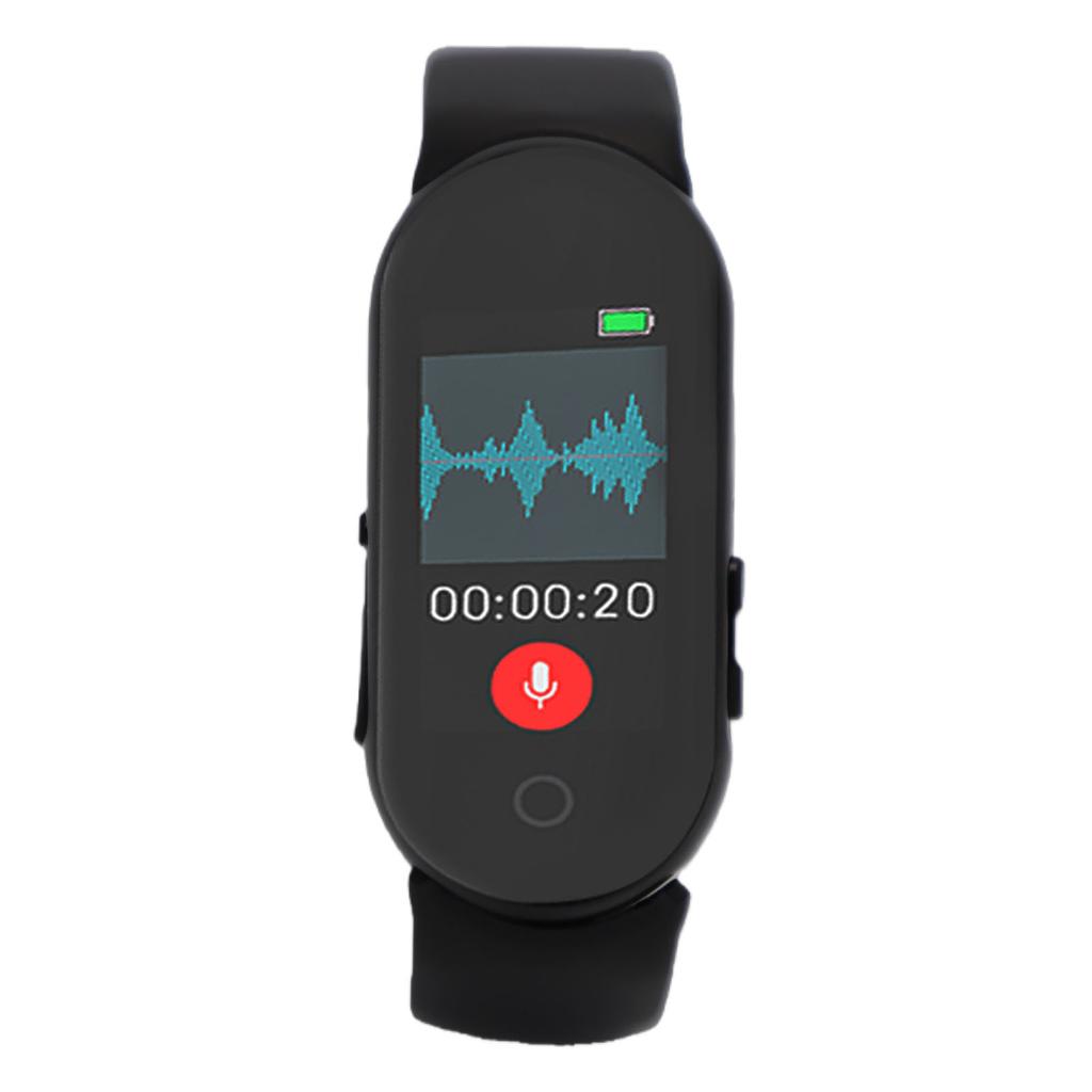 S36A 3-в-1 Портативный диктофон с 0,96-дюймовым экраном, Bluetooth-подключением к приложению, Браслет с ИИ-записью, Голосовой