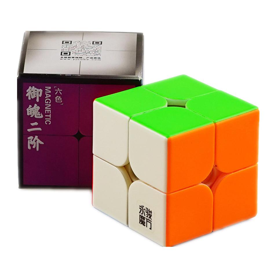 YJ MGC2 YuPo M 2x2x2 кубик 50 мм YongJun 2x2 MGC обучающая наклейка Magic Cube игрушки для маленьких детей
