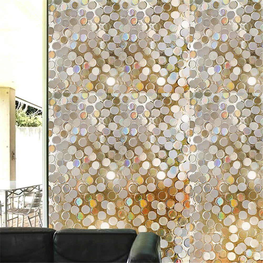 Sticker Non-Adhesive Window Glass Sticker Glass Sticker 3D Static Decorative Privacy Window Films