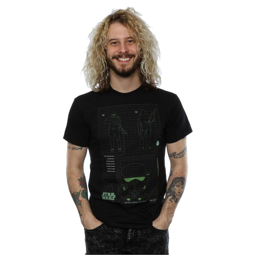Star Wars Mens Rogue One Death Trooper Schematic T-Shirt
