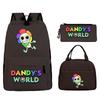 Новый мерч игры Dandy's world, персонализированная печать, школьный рюкзак из трех предметов для начальной и средней школы