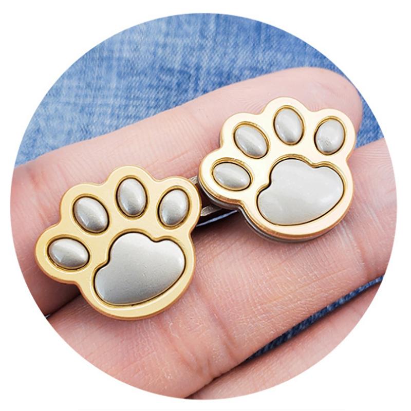 Милый кошачий коготь, затягивающая пряжку на талии, броши, зажимы, регулируемая кнопка, джинсовые пуговицы, съемные аксессуары для одежды